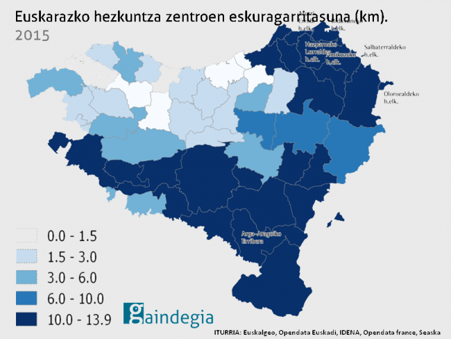 euskarazko-hezkuntza-zentroen-eskuragarritasuna-euskal herria